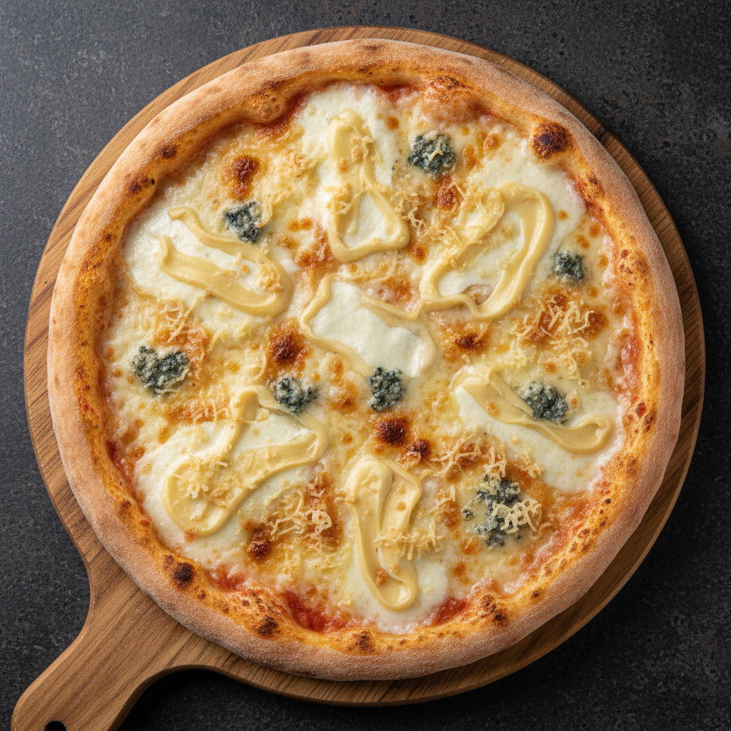 pizza ai quattro formaggi senza basilico